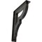 Ekena Millwork Bradford Wrought Iron Bracket, (Triple center brace), Antiqued Silver 2"W x 10"D x 12"H BKTM02X10X12TBRASV - alternate 1